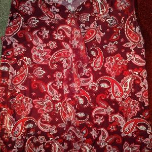 Women's size 1X tank top red and white